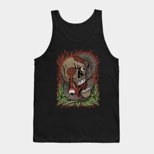 skull head and snake Tank Top